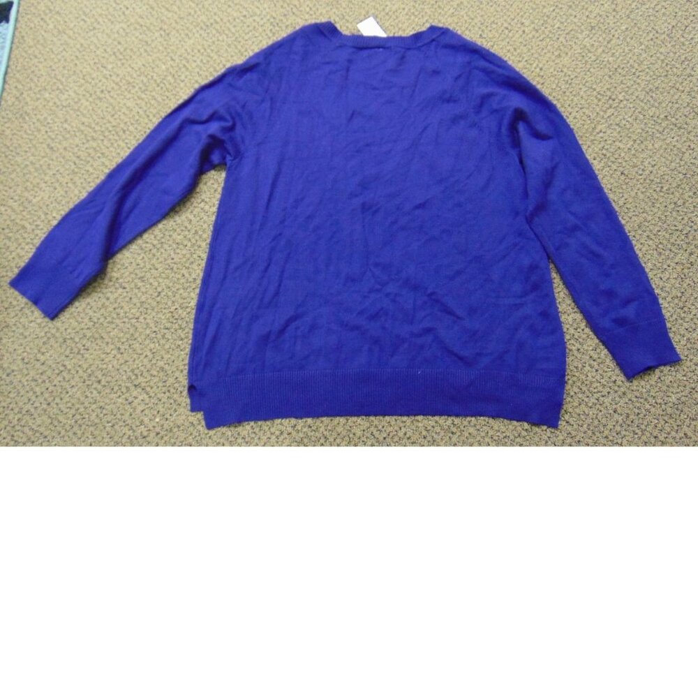 Dressbarn Sweater Womens L Purple Long Sleeve Round Neck Top - Picture 4 of 4